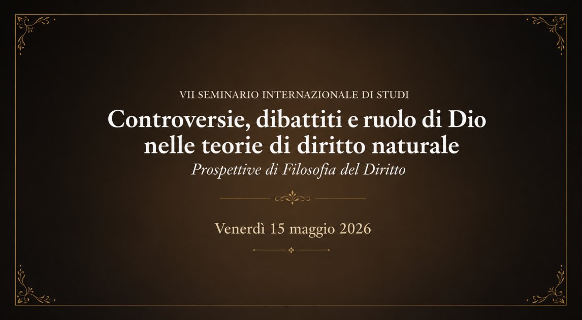 Dio nelle teorie di diritto naturale, Seminar